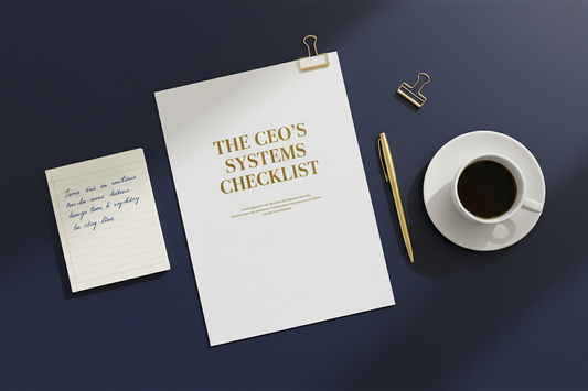 The CEO's Systems Checklist - Flat Lay Mockup
