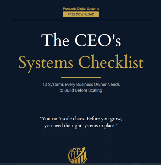 The CEO's Business Systems Checklist